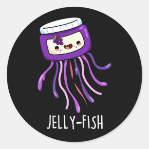 Adesivo Redondo Jelly Jar Pun Dark BG