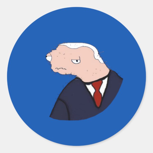 Adesivo Redondo Jeo Boden Ultimate Meme (Azul) (Frente)