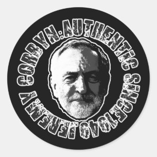 ADESIVO REDONDO JEREMY CORBYN STICKER BLACK