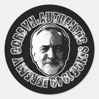 ADESIVO REDONDO JEREMY CORBYN STICKER BLACK