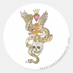 Adesivo Redondo Jerry torceu o tatuagem 2