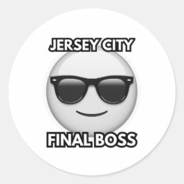 Adesivo Redondo Jersey City Final Boss Sticker