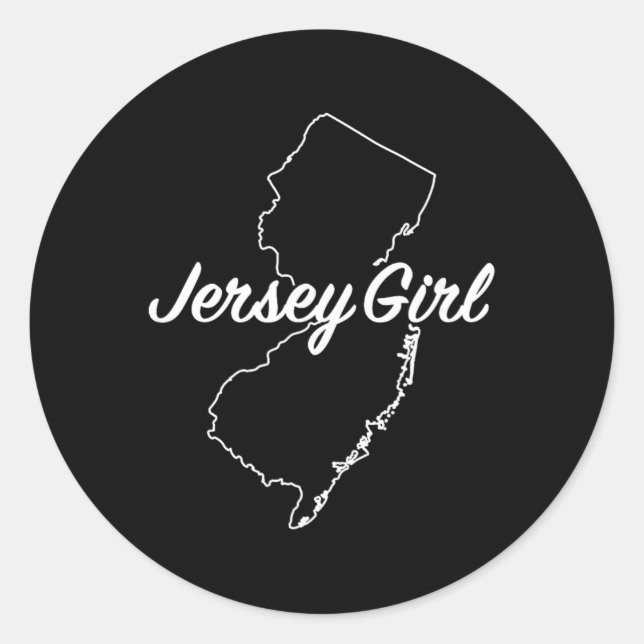 Adesivo Redondo Jersey Girl New Jersey  (Frente)