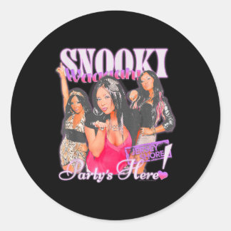 Adesivo Redondo Jersey Shore Partys Aqui Snooki Vintage Reality Tv