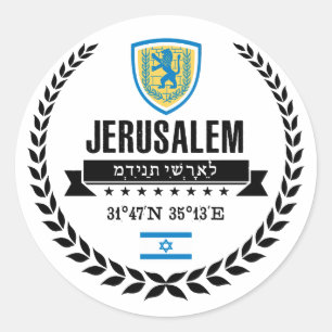 Adesivo Redondo Jerusalém