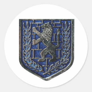 Adesivo Redondo Jerusalem Crest Blue