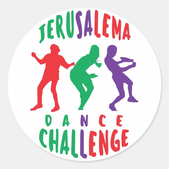 ADESIVO REDONDO JERUSALEMA DANCE CHALLENGE (Frente)