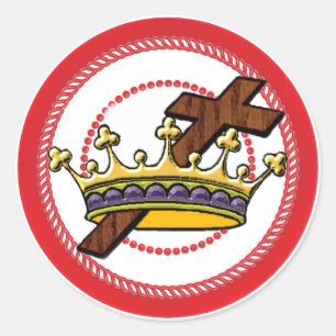 Adesivo Redondo Jesse Tree Crown Sticker