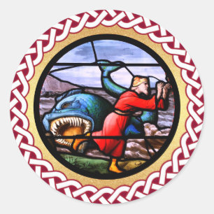 Adesivo Redondo Jesse Tree Jonah e Baleia Dia 17