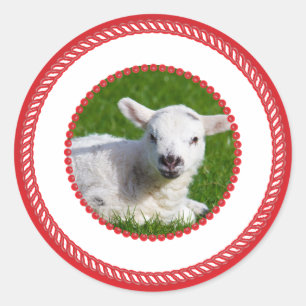Adesivo Redondo Jesse Tree Lamb Sticker