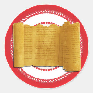 Adesivo Redondo Jesse Tree Scroll Sticker