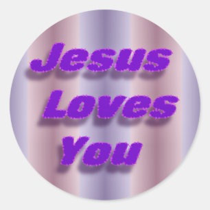 Adesivo Redondo Jesus ama-o