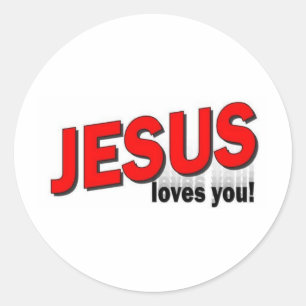 Adesivo Redondo Jesus ama-o