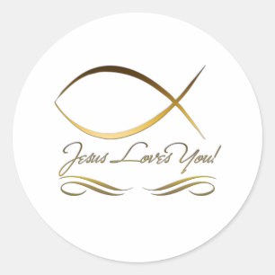 Adesivo Redondo Jesus ama-o