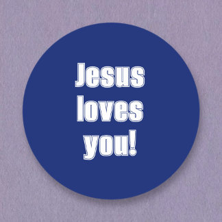 Adesivo Redondo Jesus ama você!