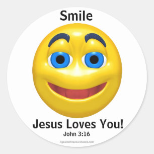 Adesivo Redondo Jesus ama você personalizar