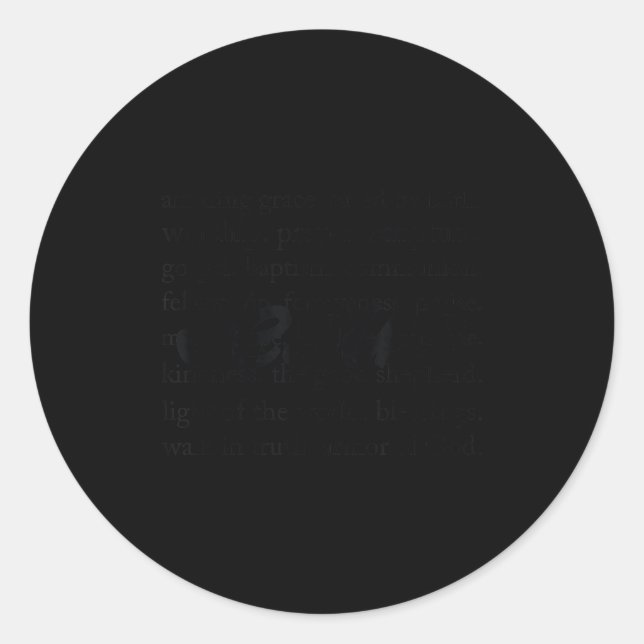 Adesivo Redondo Jesus Amazing Grace Saved By Faith Worship  (Frente)