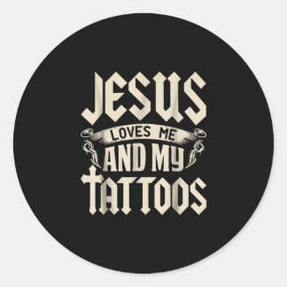 Adesivo Redondo Jesus Amor | Jesus Me Ama E Minhas Tatuagens