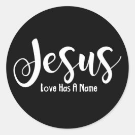 Adesivo Redondo Jesus Amor Religioso Tem Nome