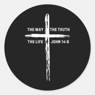 Adesivo Redondo Jesus Atravessa A Verdade Homens Mulheres Crianças