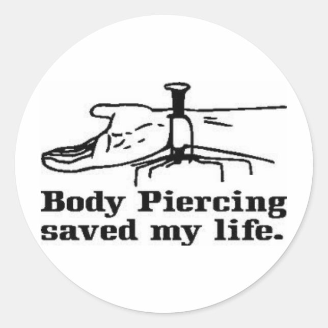 Adesivo Redondo Jesus "Body Piercing" (Frente)