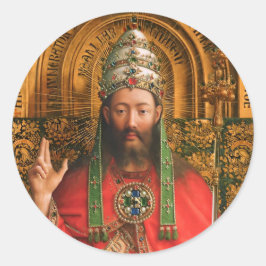 Adesivo Redondo Jesus Christ Ghent Altarpiece Sticker
