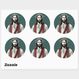 Adesivo Redondo Jesus Christ sticker