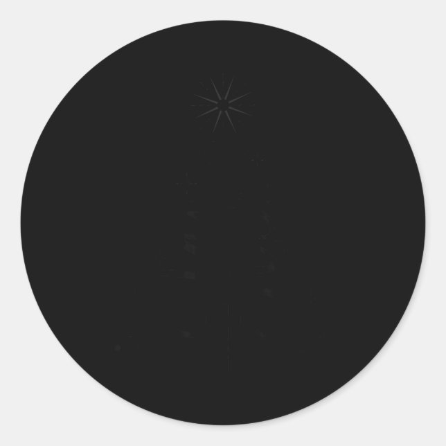 Adesivo Redondo Jesus Christmas Tree Christian Bible Verse Snowfla (Frente)