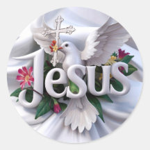 Jesus com pomba sagrada e cruz #2