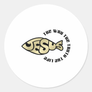 Adesivo Redondo Jesus Como A Verdade A Vida Pede Jesus Engraçado