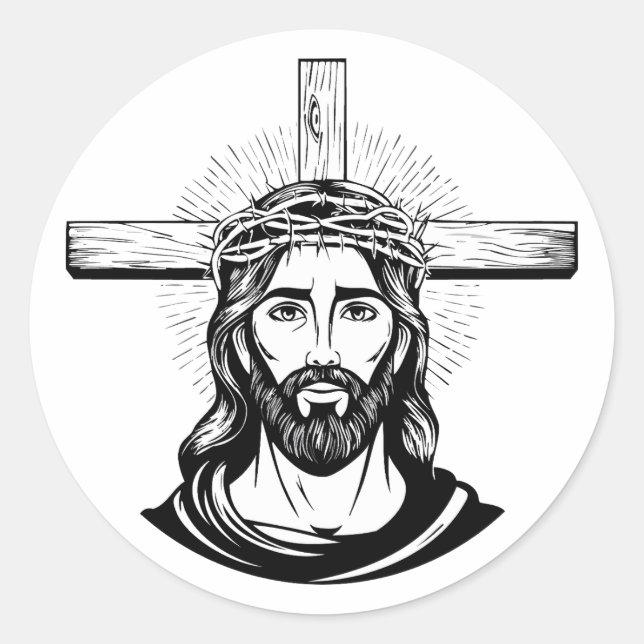 Adesivo Redondo Jesus Cristo (Frente)