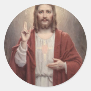 Adesivo Redondo Jesus Cristo