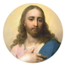 Adesivo Redondo Jesus Cristo