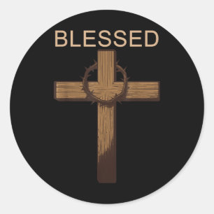 Adesivo Redondo Jesus Cristo Cristão Cruz Deus Faith Bíblia Reli