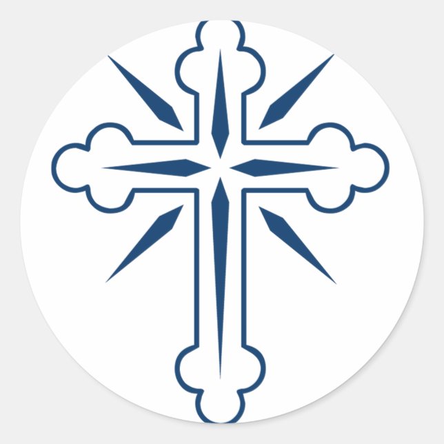 Adesivo Redondo Jesus Cristo Cross (Frente)