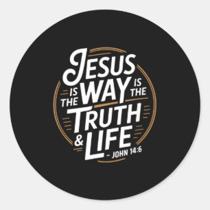 Adesivo Redondo Jesus Cristo É O Caminho É A Verdade E A Vida J