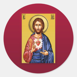 Adesivo Redondo Jesus Cristo filho de Deus novo