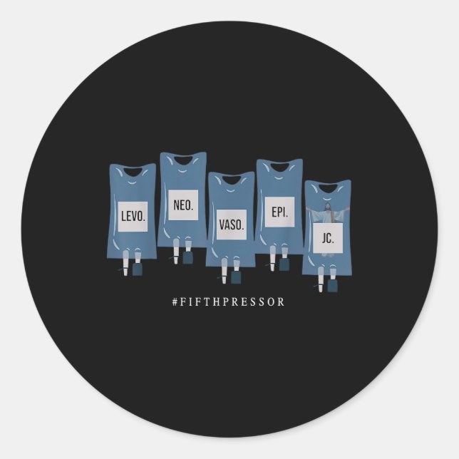 Adesivo Redondo Jesus Cristo Quinto Pressor Código Inteiro Enferme (Frente)