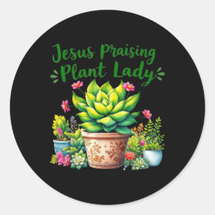 Adesivo Redondo Jesus Cristo Senhora das Plantas - Amantes de Jesu