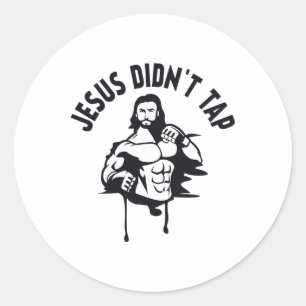 Adesivo Redondo Jesus Cristo T Camisa Jesus não deu palmadas à mãe