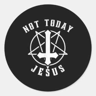 Adesivo Redondo Jesus cruza hoje não Jesus Teto Gráfico Cristão