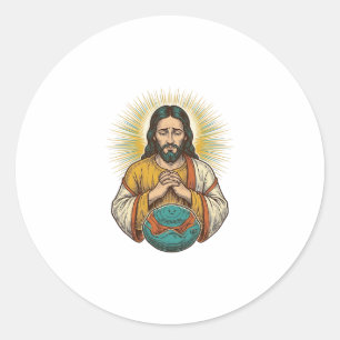 Adesivo Redondo Jesus desapontado Bola de Exercício Murcha Falha n
