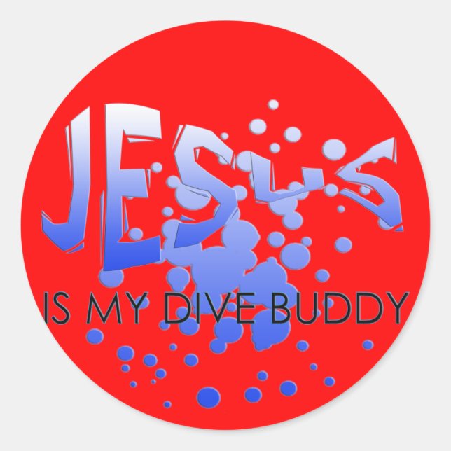 ADESIVO REDONDO JESUS DIVE BUDDDY (Frente)