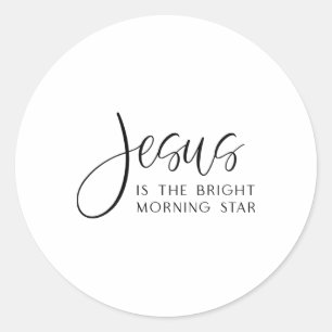 Adesivo Redondo Jesus É a Estrela Brilhante da Manhã Páscoa Jesus