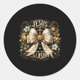 Adesivo Redondo Jesus É A Razão Para O Natal Da Época Jesus
