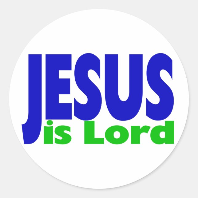 Adesivo Redondo Jesus é Deus (Frente)