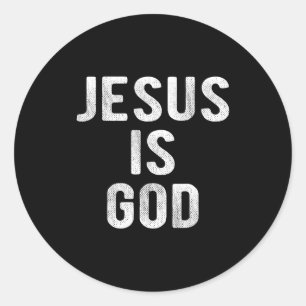 Adesivo Redondo Jesus É Deus Citação Cristã Fé - Jesus É Senhor