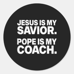 Adesivo Redondo Jesus é meu pai salvador é meu treinador cristiã