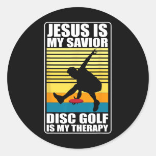 Adesivo Redondo Jesus É Meu Salvador Disc Golf Terapia Disc Golf D