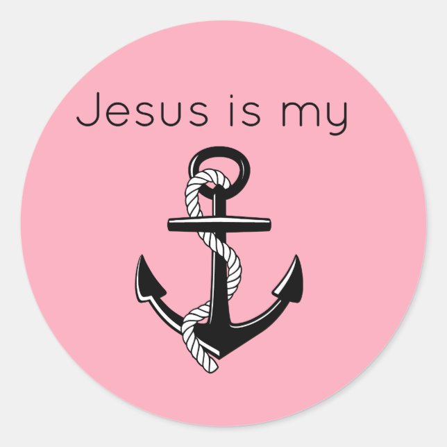 Adesivo Redondo Jesus é minha Âncora (Frente)